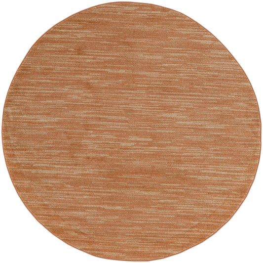 Nourison Nourison Essentials 8' x Round Rust Outdoor Rug