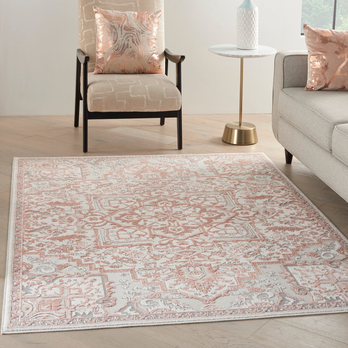 Nourison Elation 5'3" x 7'3" Ivory Brick Bohemian Indoor Rug