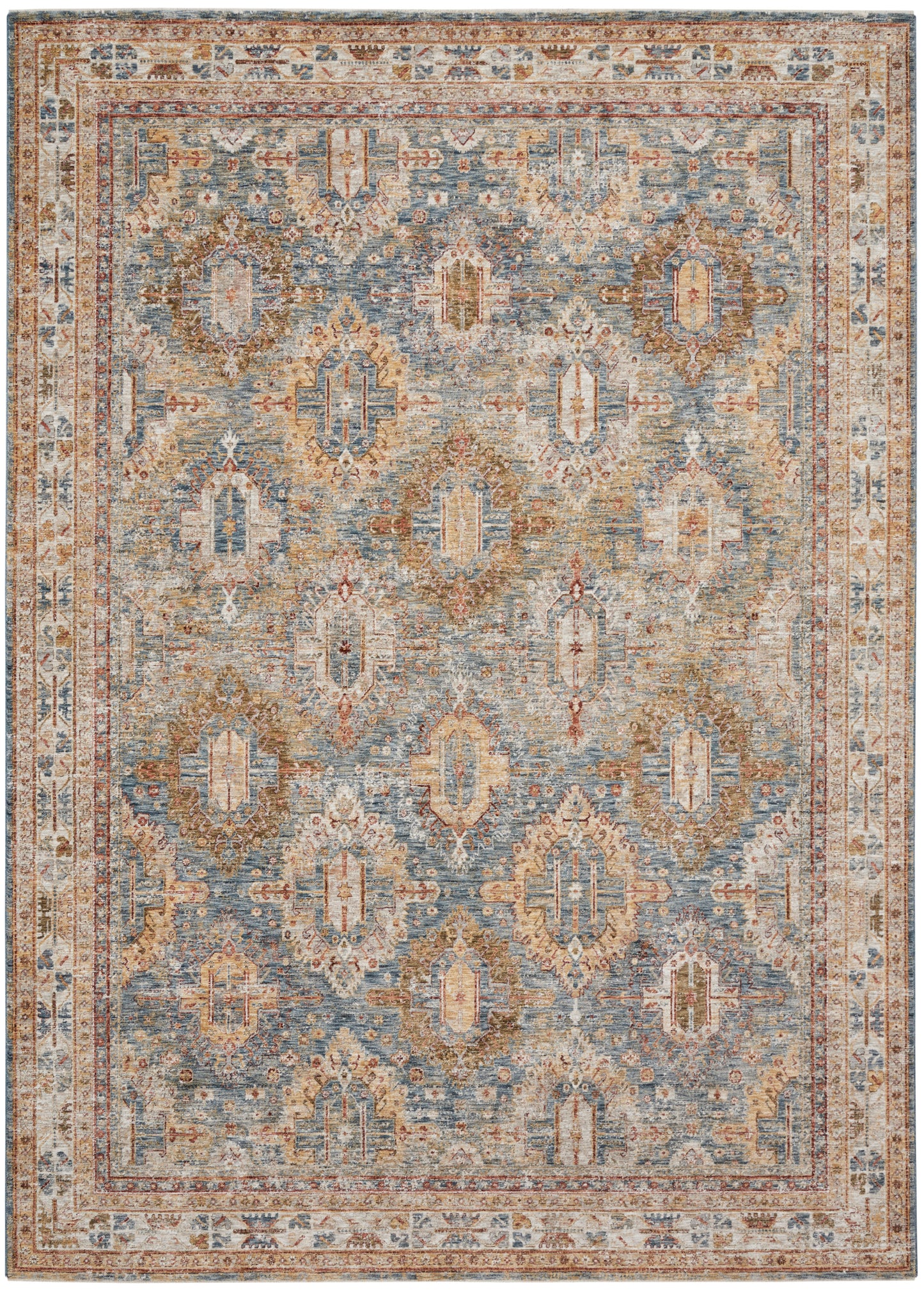 Nourison Sahar 9'3" x 12'7" Blue Vintage Indoor Rug