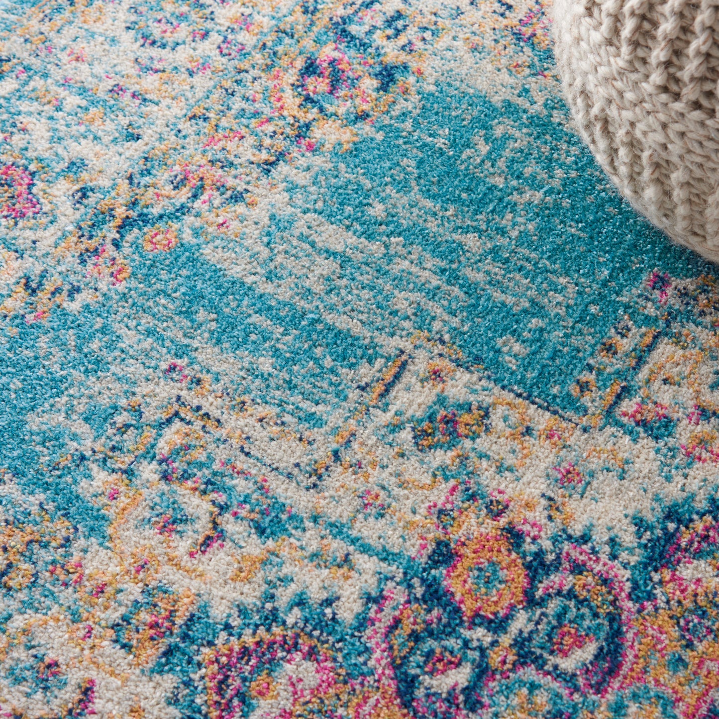 Nourison Passion 3'9" x 5'9" Light Blue Bohemian Indoor Rug