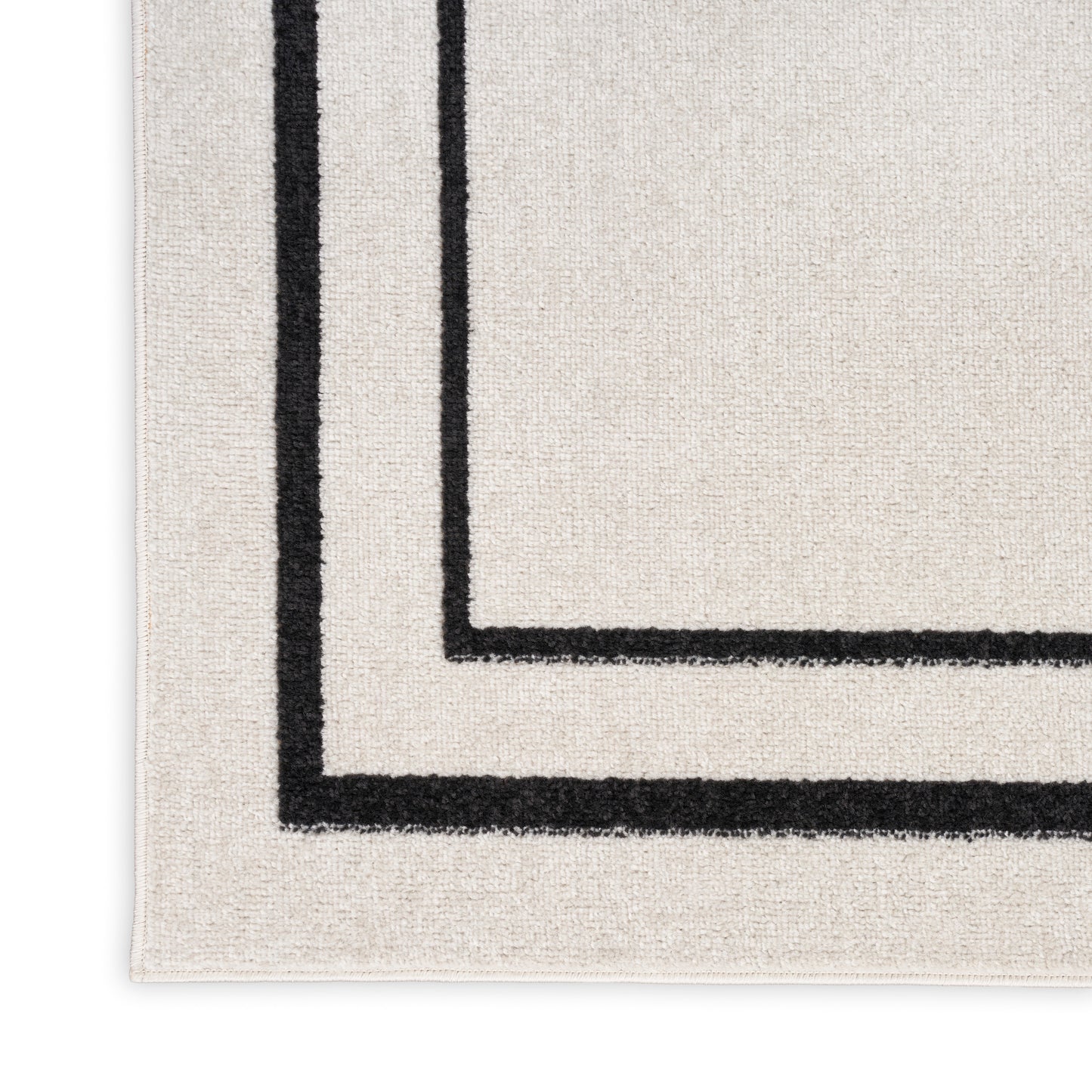 Nourison Nourison Essentials 2'2" x 7'6" Ivory/Black Contemporary Rug