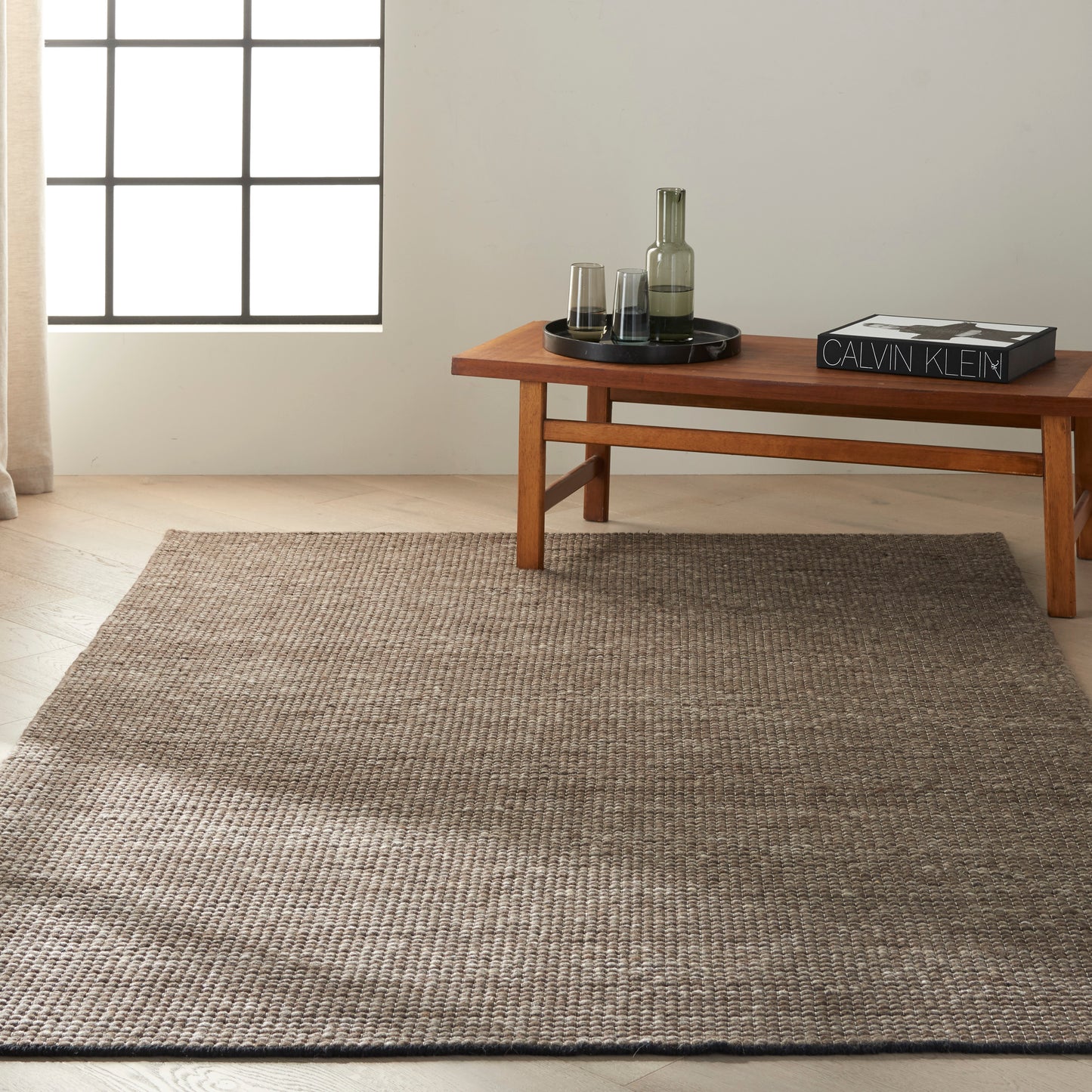 Calvin Klein Home Lowland 5'3" x 7'5" Flint Modern Indoor Rug