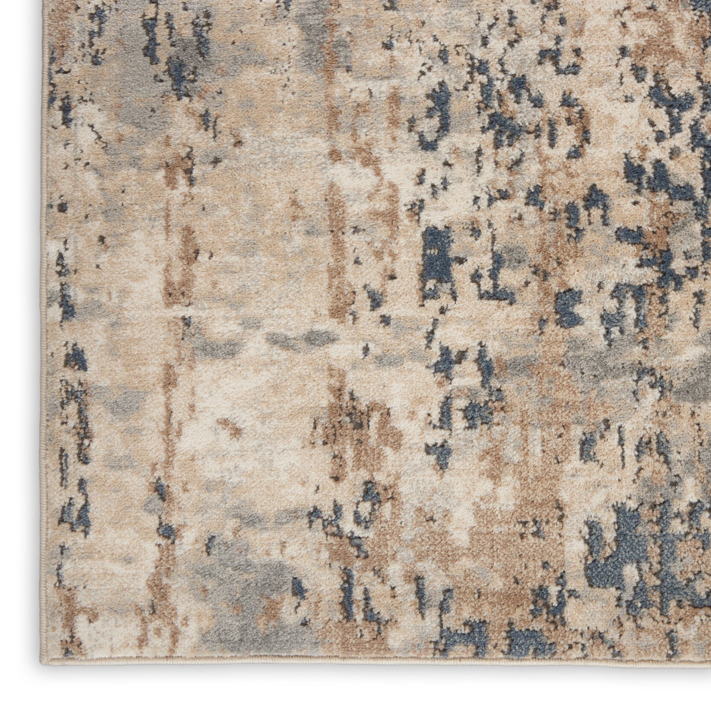 Nourison Quarry 2'2" x 6' Beige Grey Modern Indoor Rug