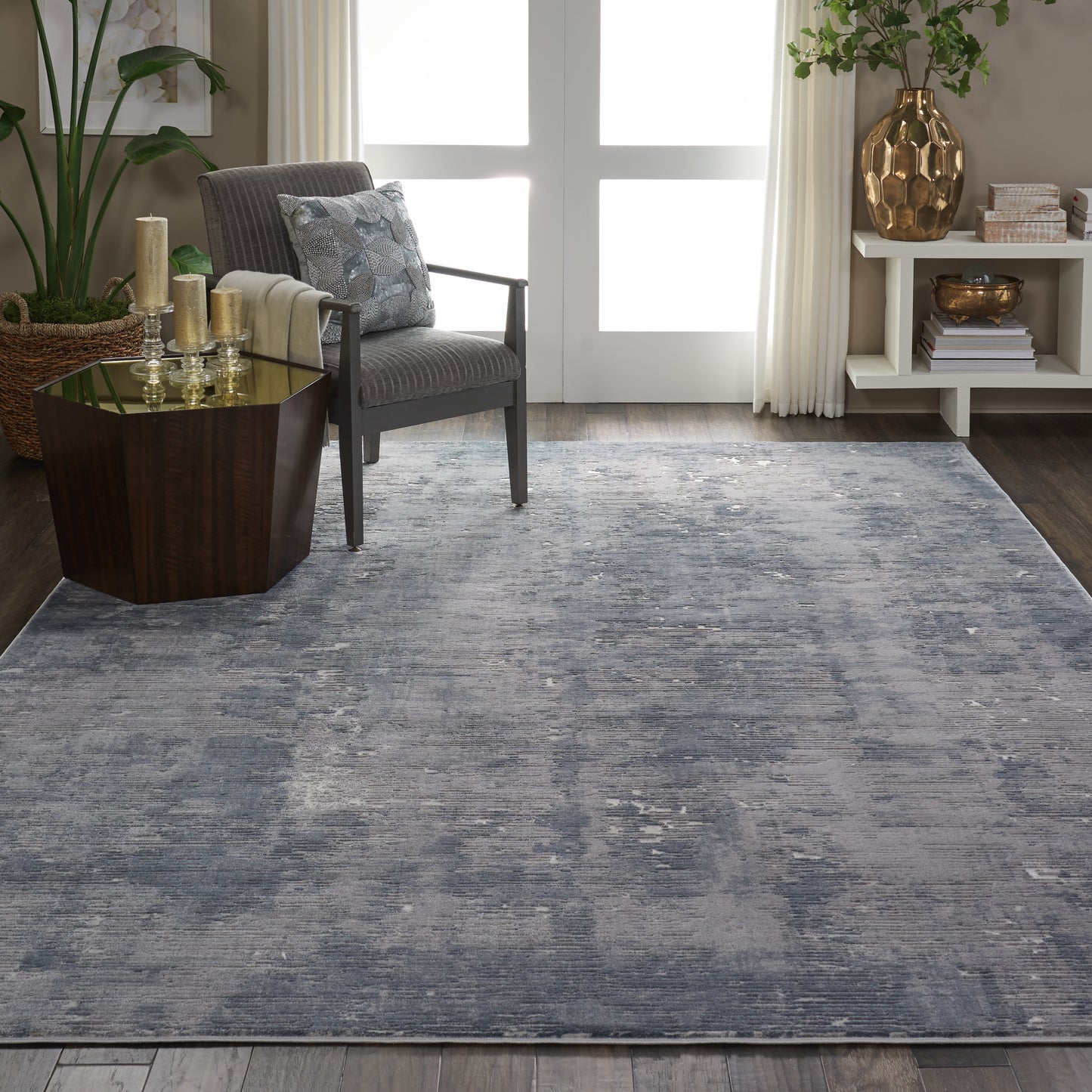 Nourison Rustic Textures 7'10" x 10'6" Grey Modern Indoor Rug