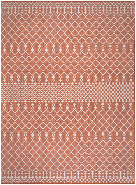 Nourison Positano 8' x 10' Terracotta Modern Rug