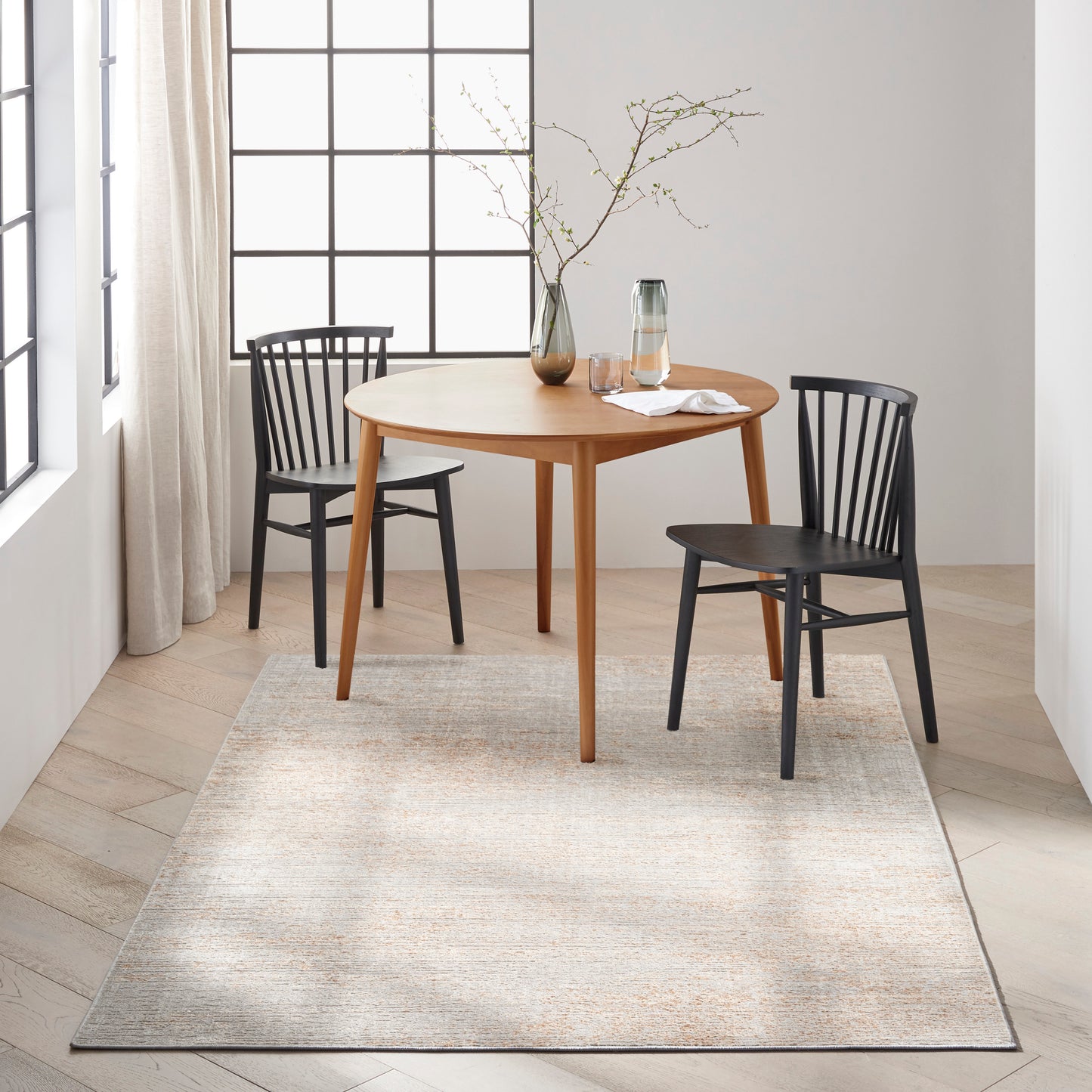 Calvin Klein Captivating 5'3" x 7'3" Grey Beige Modern Indoor Rug