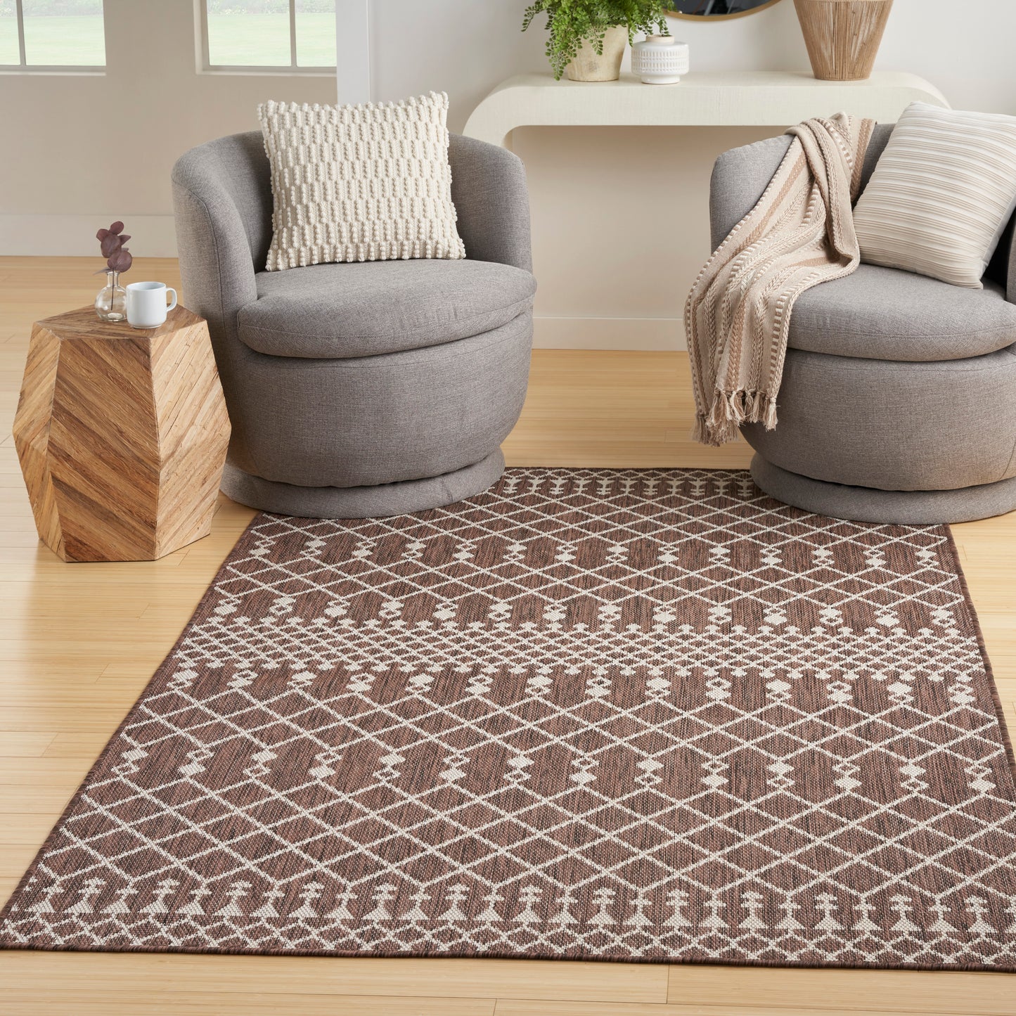 Nourison Positano 7' x 10' Natural Modern Rug