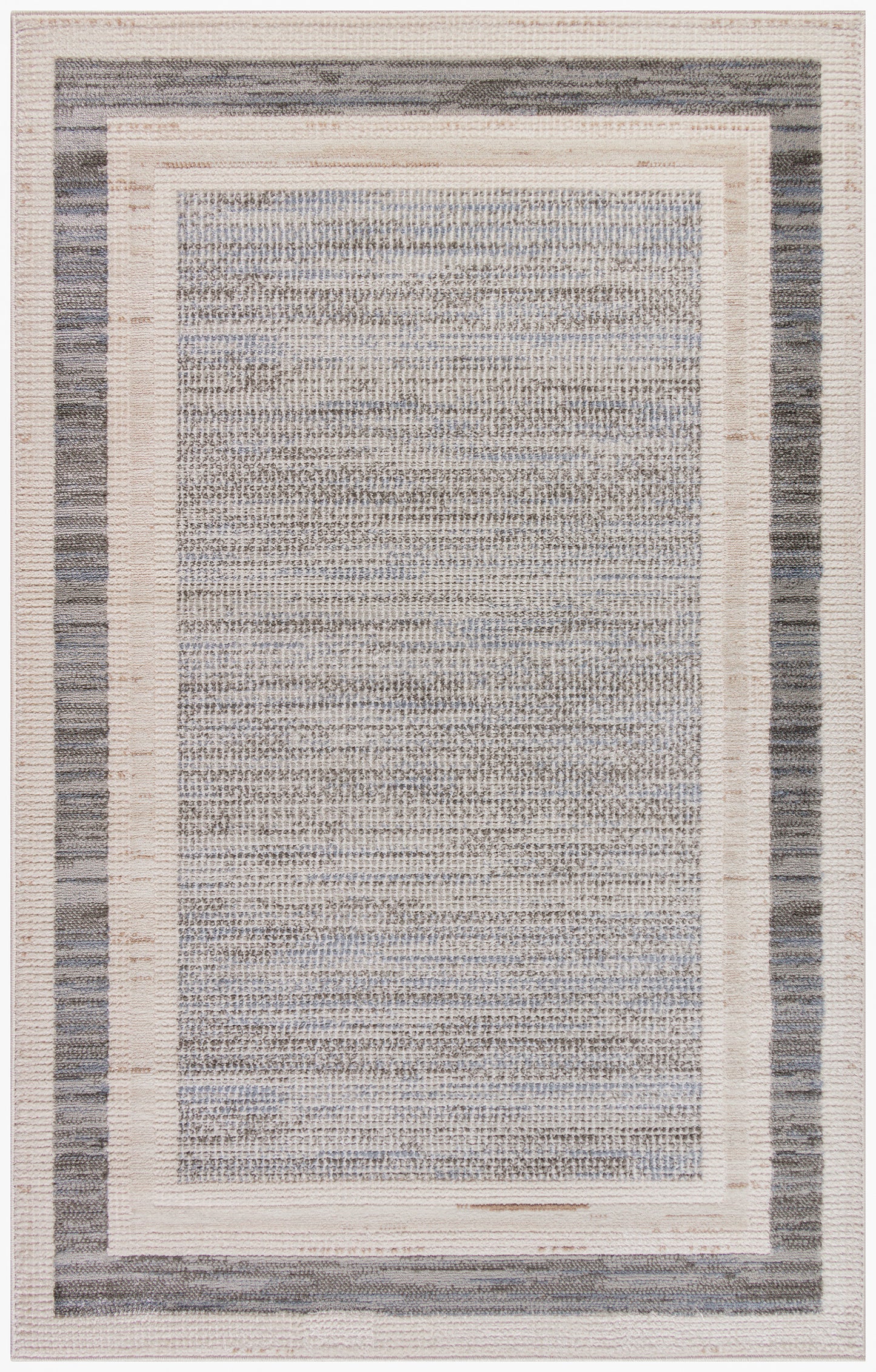 Nourison Serenity Home 3'11" x 5'11" Grey Ivory Modern Indoor Rug