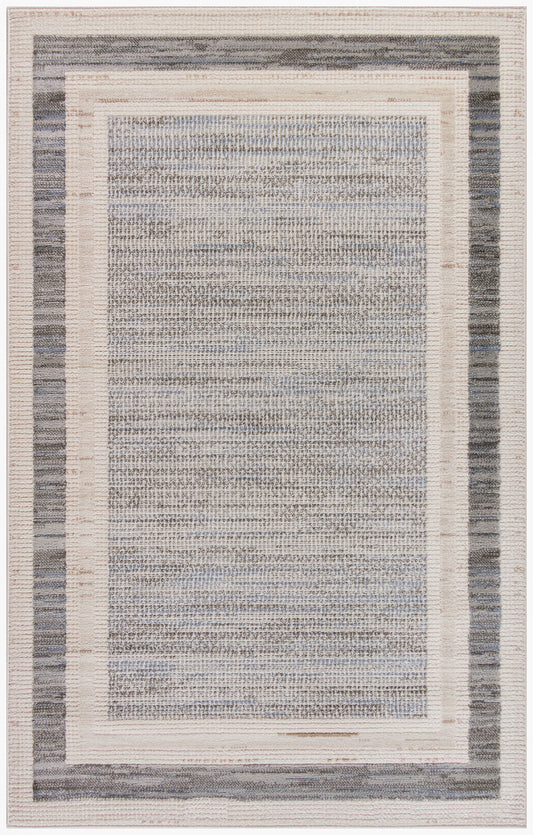 Nourison Serenity Home 3'11" x 5'11" Grey Ivory Modern Indoor Rug