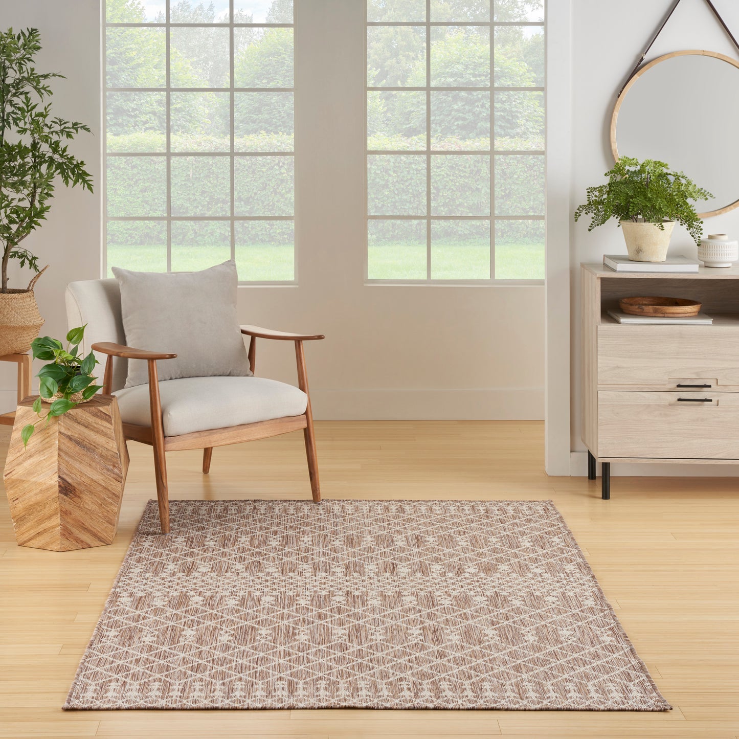 Nourison Positano 5' x 7' Beige Modern Rug