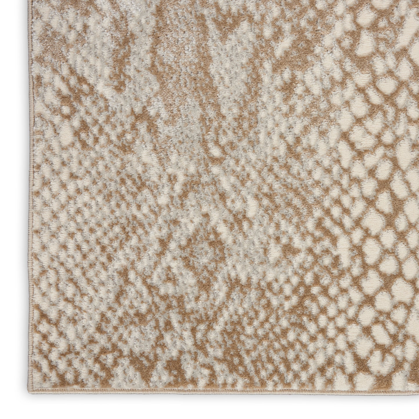 Nourison Solace 2'3" x 7'3" Ivory Beige Modern Indoor Rug