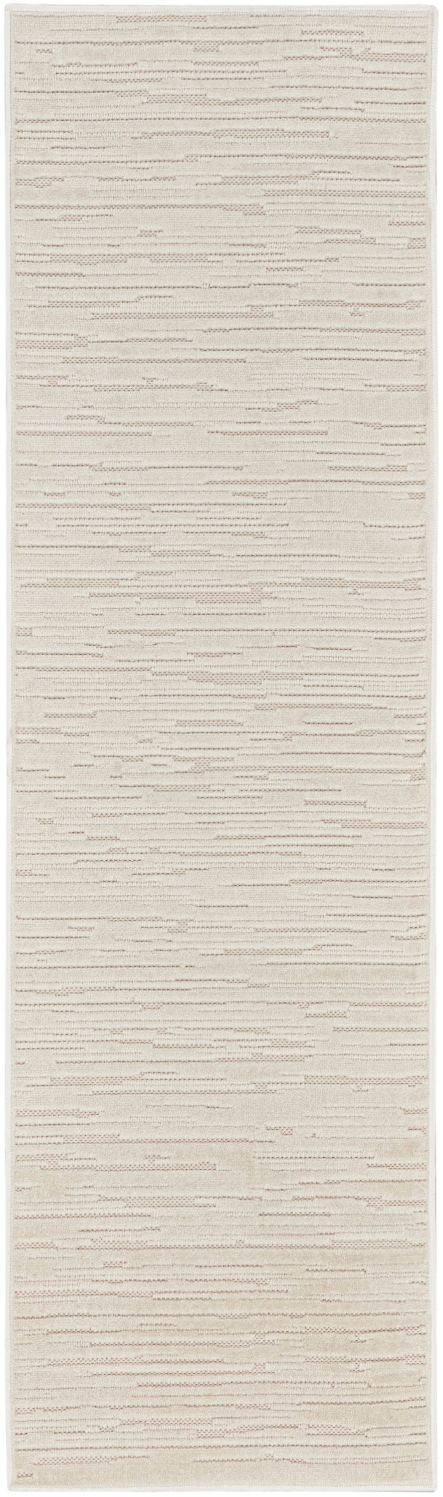 Nourison Care Free 2' x 6' Beige Modern Indoor Rug