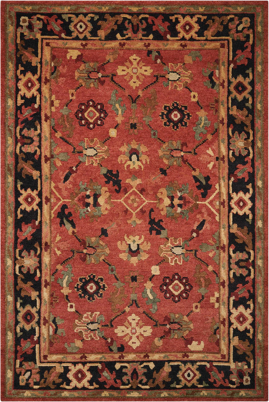 Nourison Tahoe 3'9" x 5'9" Rust Traditional Indoor Rug