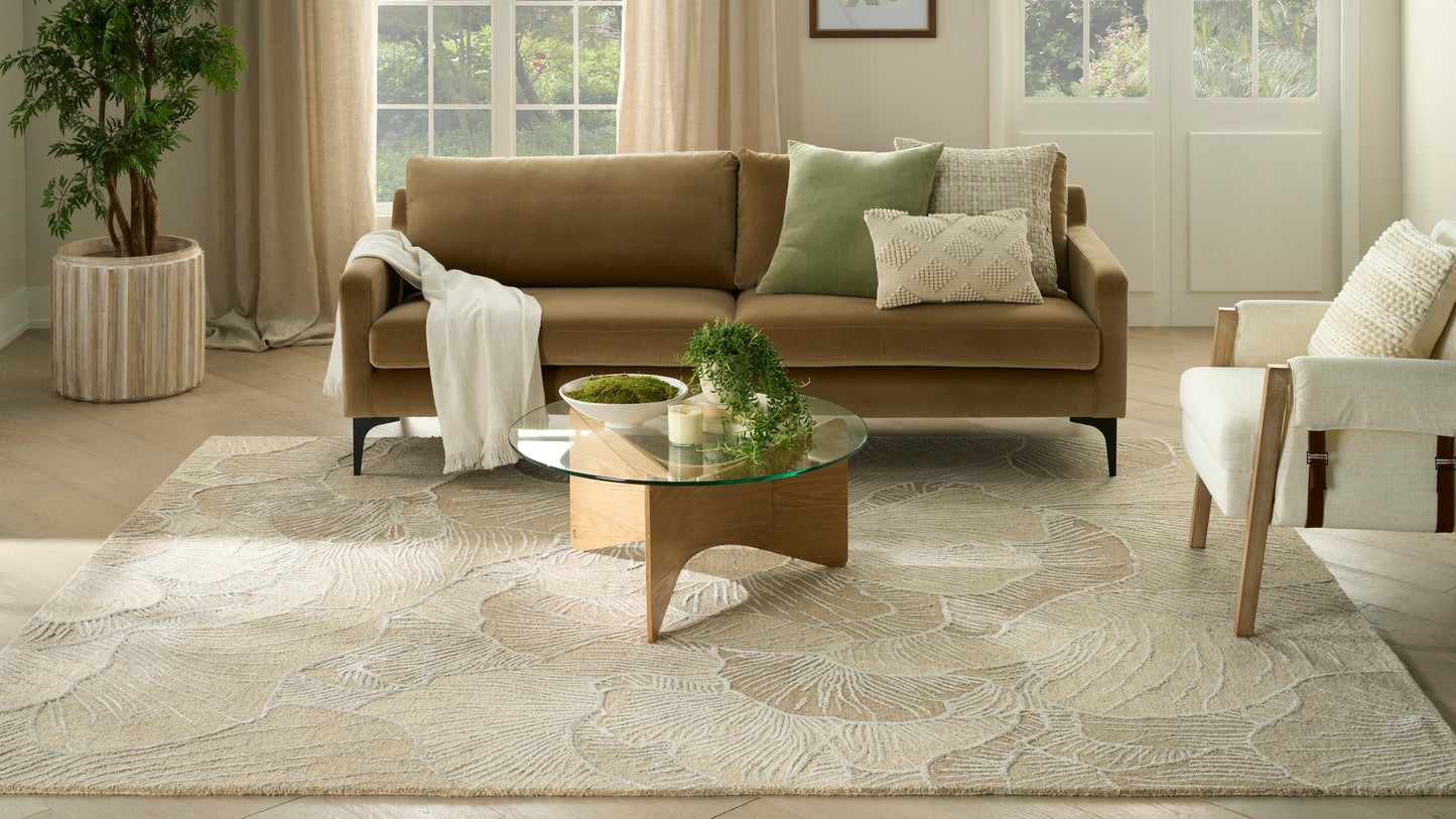 Nourison Avra 7'9" x 9'9" Taupe Modern Indoor Rug