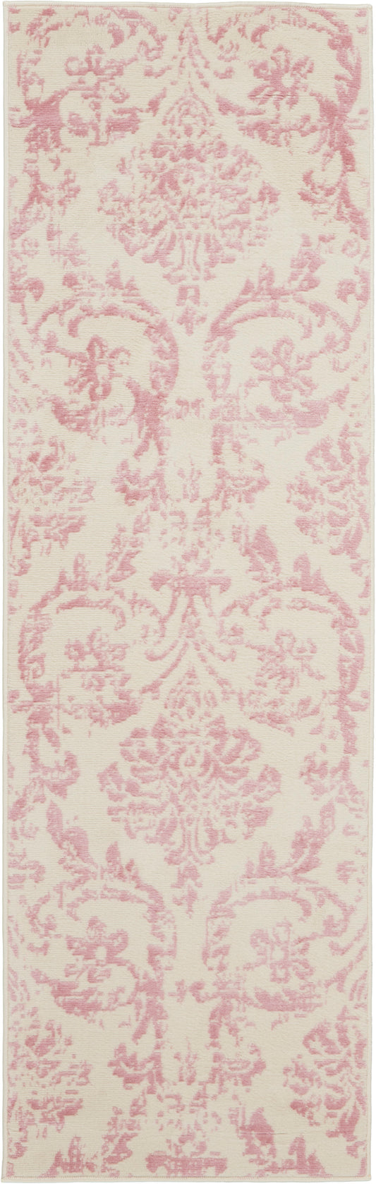 Nourison Jubilant 2'3" x 7'3" Ivory Pink Vintage Indoor Rug