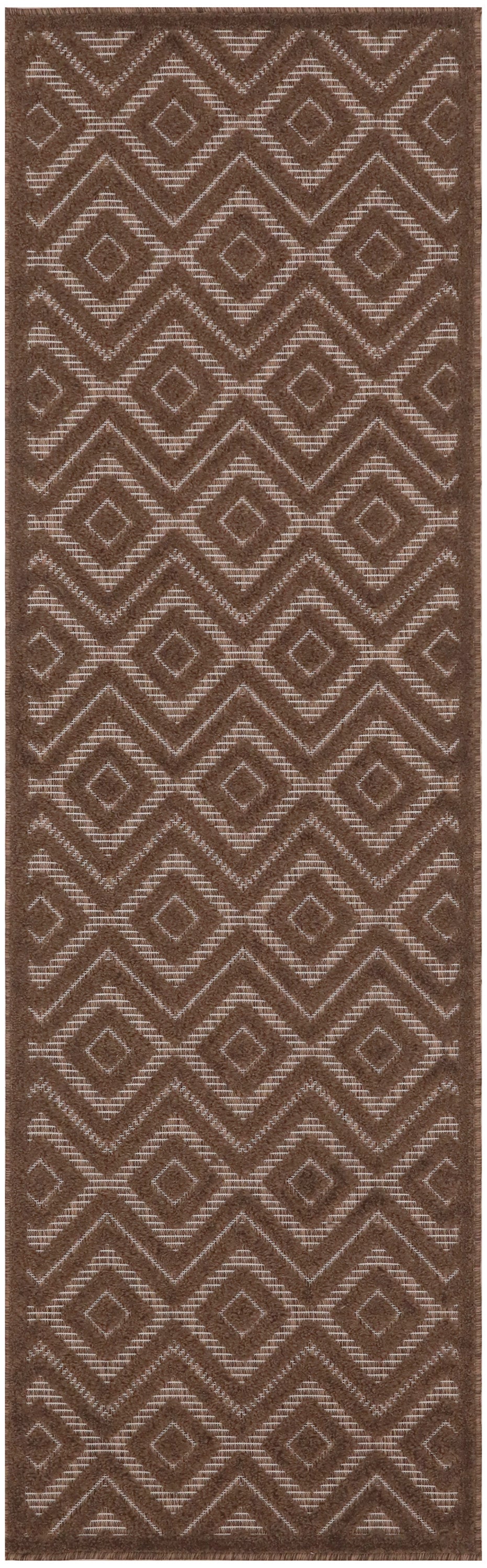 Nourison Versatile 2' x 6' Brown Modern Rug