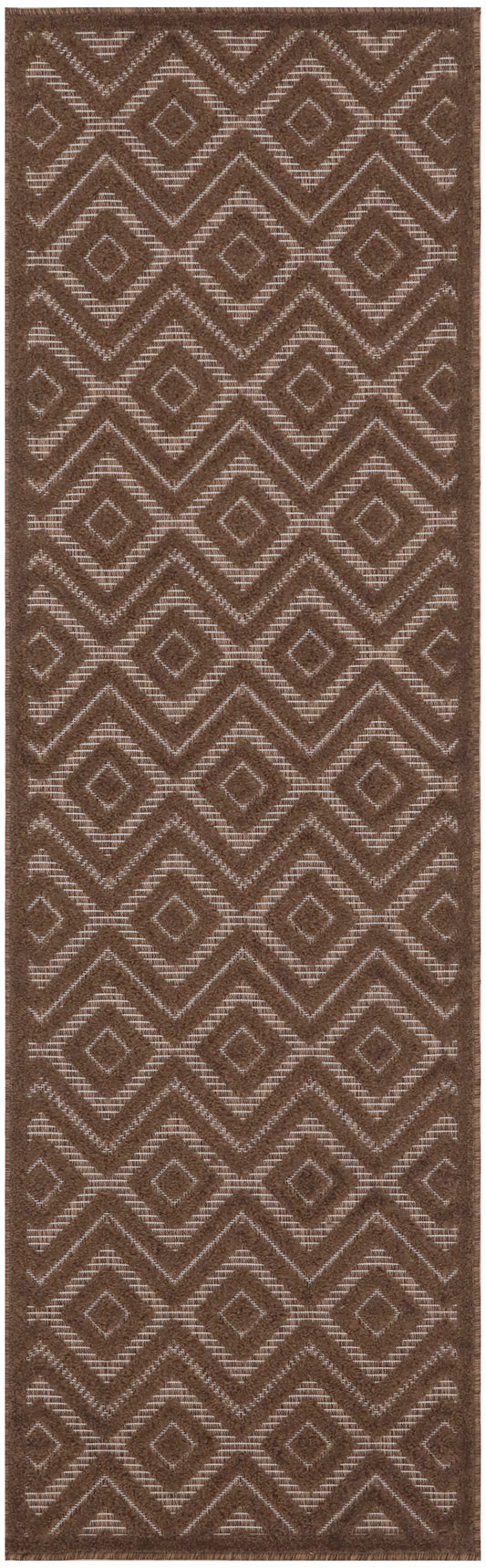 Nourison Versatile 2' x 6' Brown Modern Rug