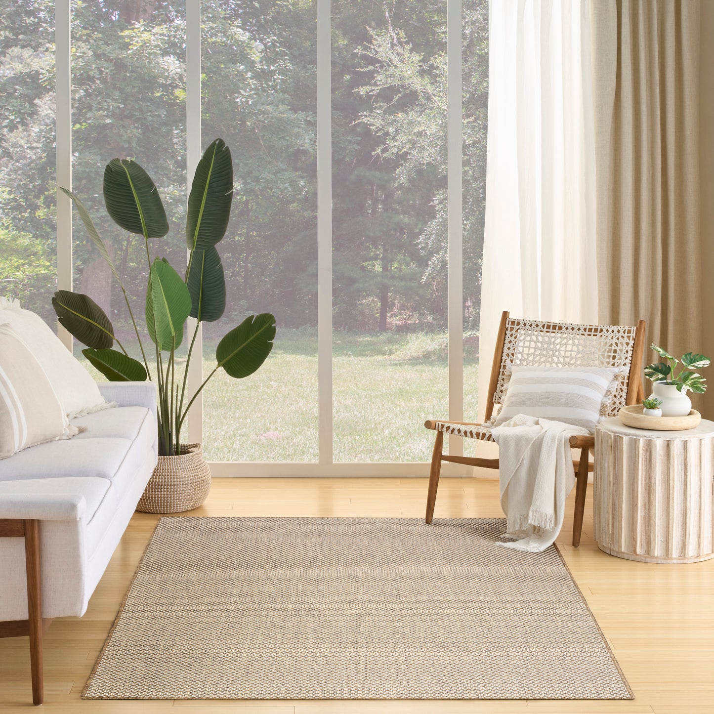 Nourison Courtyard 5' x 7' Jute Ivory Modern Rug