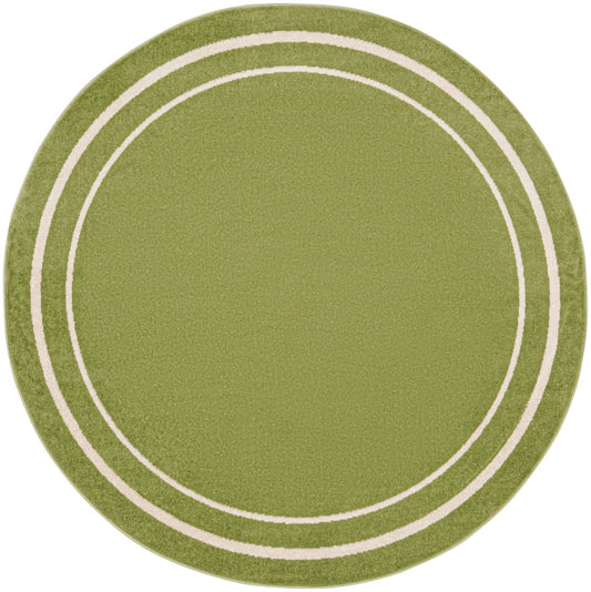 Nourison Nourison Essentials 4' x Round Green Ivory Contemporary Rug