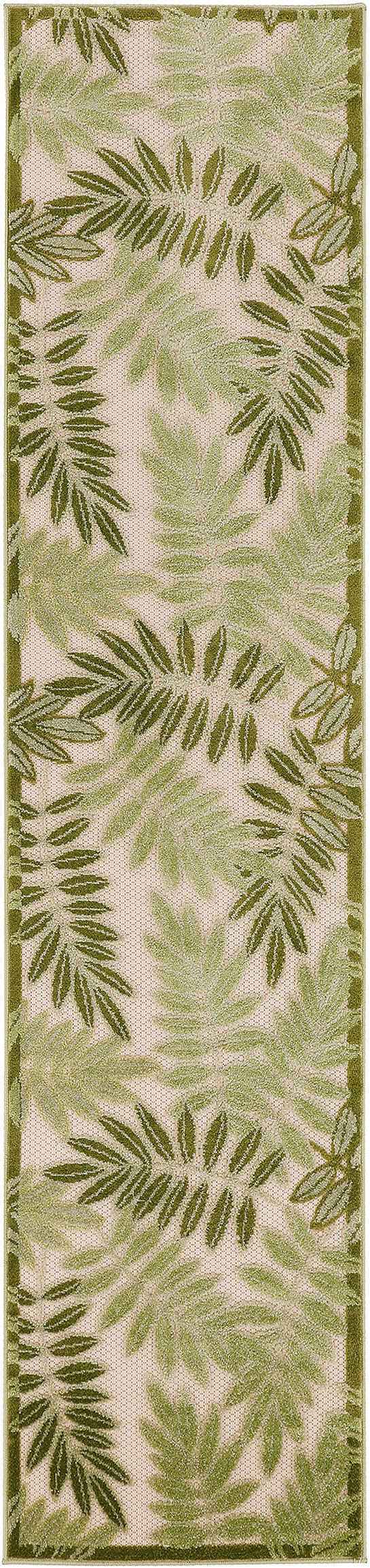 Nourison Aloha 2' x 6' Ivory Green Outdoor Rug