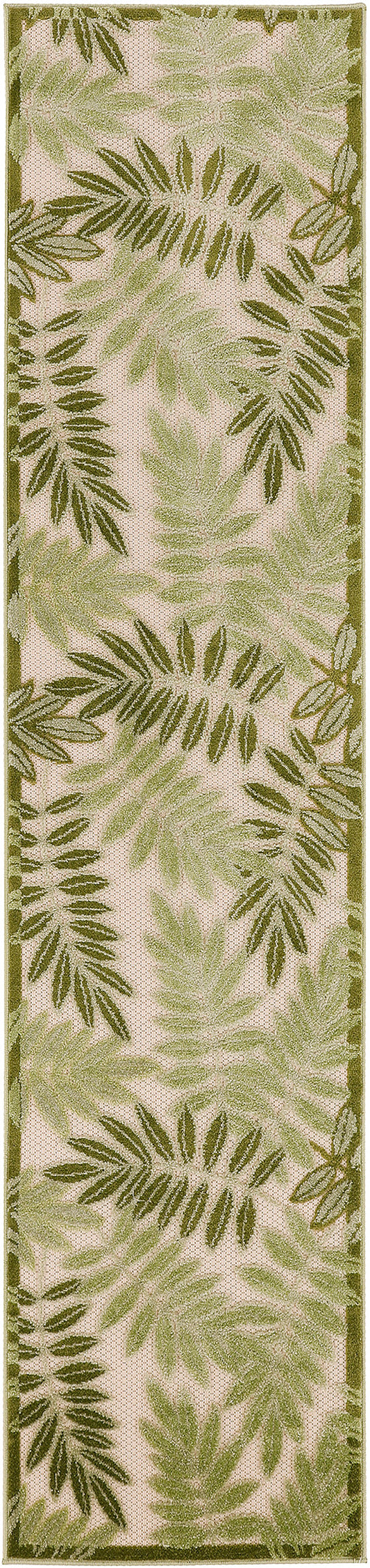 Nourison Aloha 2' x 6' Ivory Green Outdoor Rug