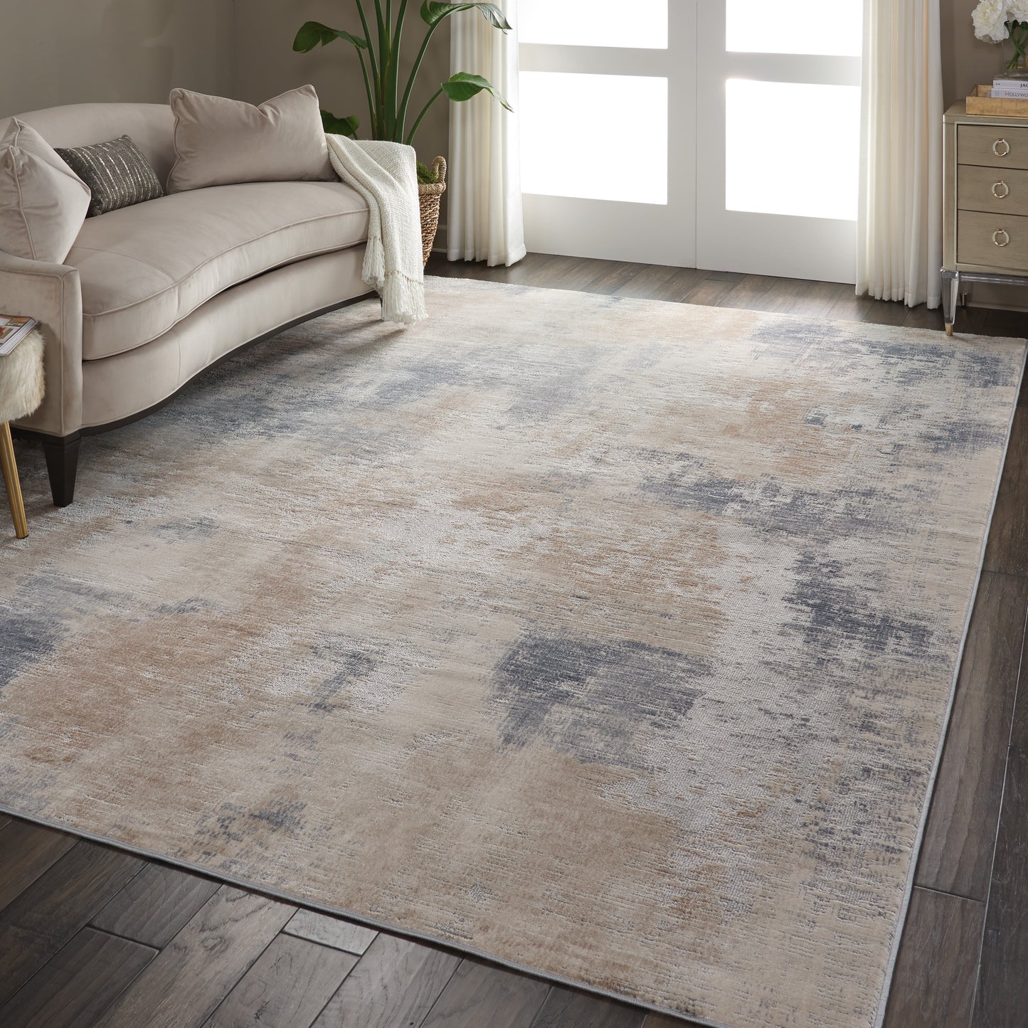 Nourison Rustic Textures 7'10" x 10'6" Beige Grey Modern Indoor Rug