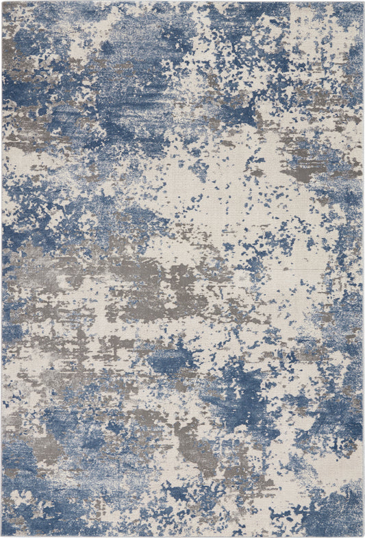 Nourison Rustic Textures 6' x 9' Grey/Blue Rustic Indoor Rug