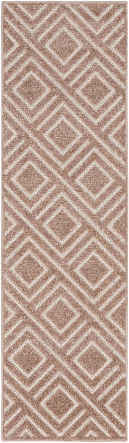 Nourison Care Free 2' x 6' Brown Modern Indoor Rug