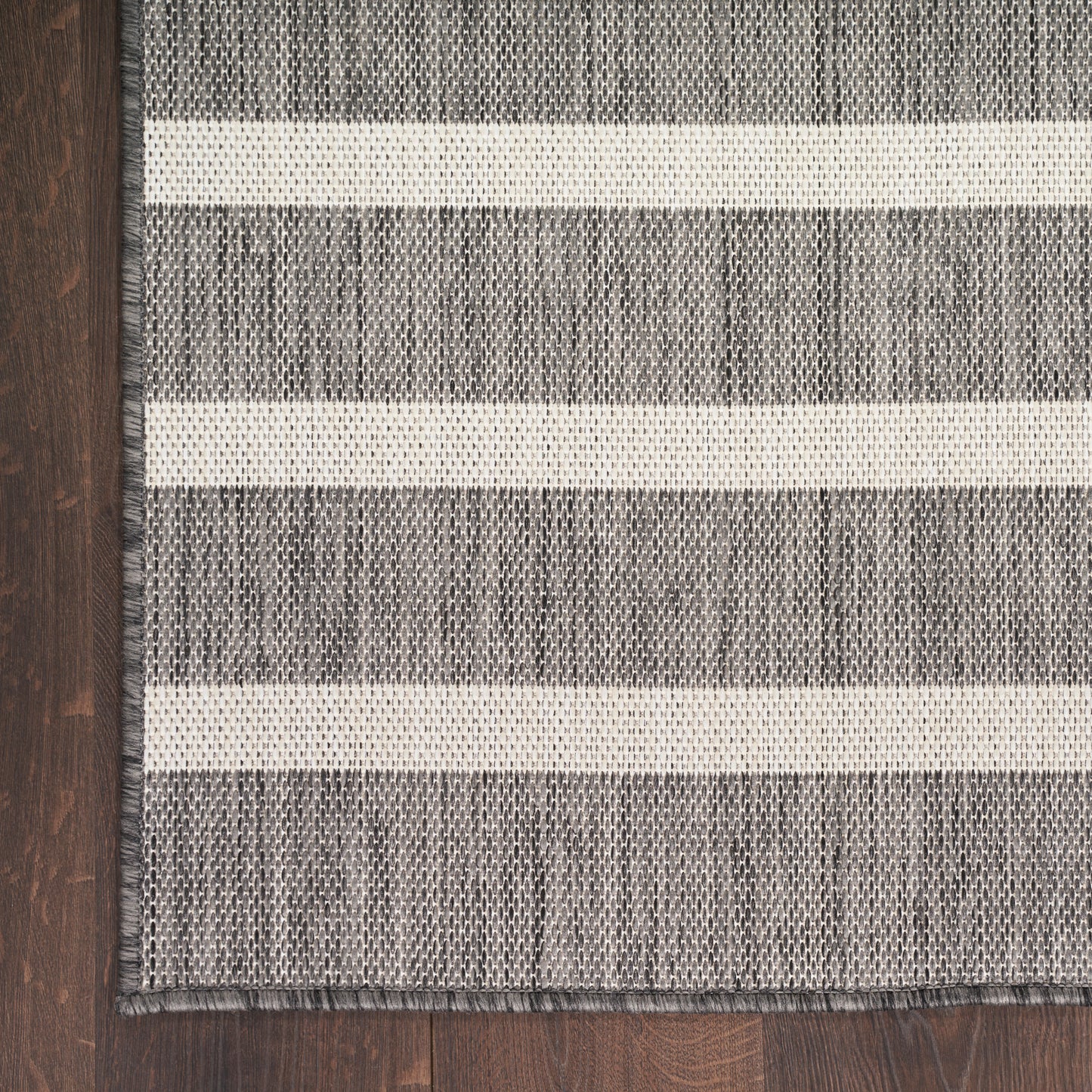 Nourison Positano 6' x 9' Charcoal Ivory Modern Rug