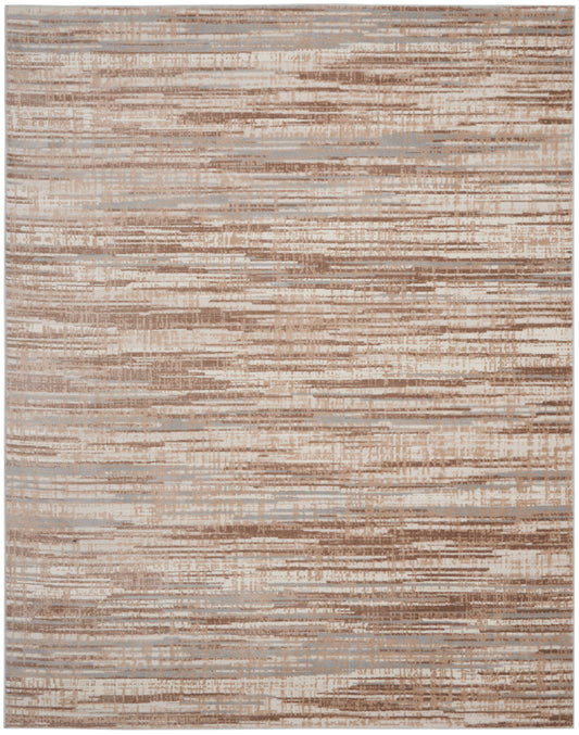 Nourison Elation 7' x 10' Ivory Grey Modern Indoor Rug