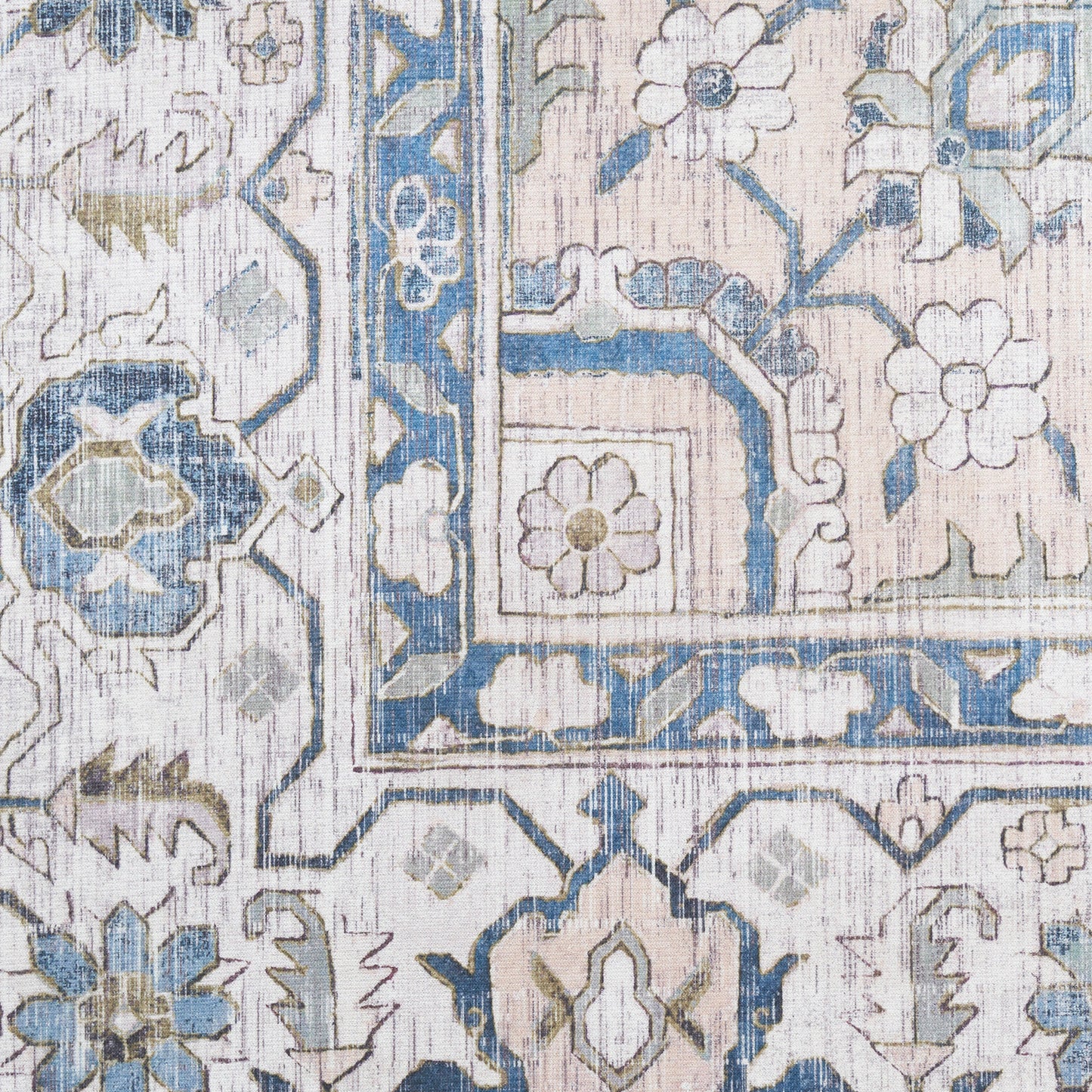 Nourison Vintage Home 2'2" x 7'6" Ivory Blue Bohemian Indoor Rug