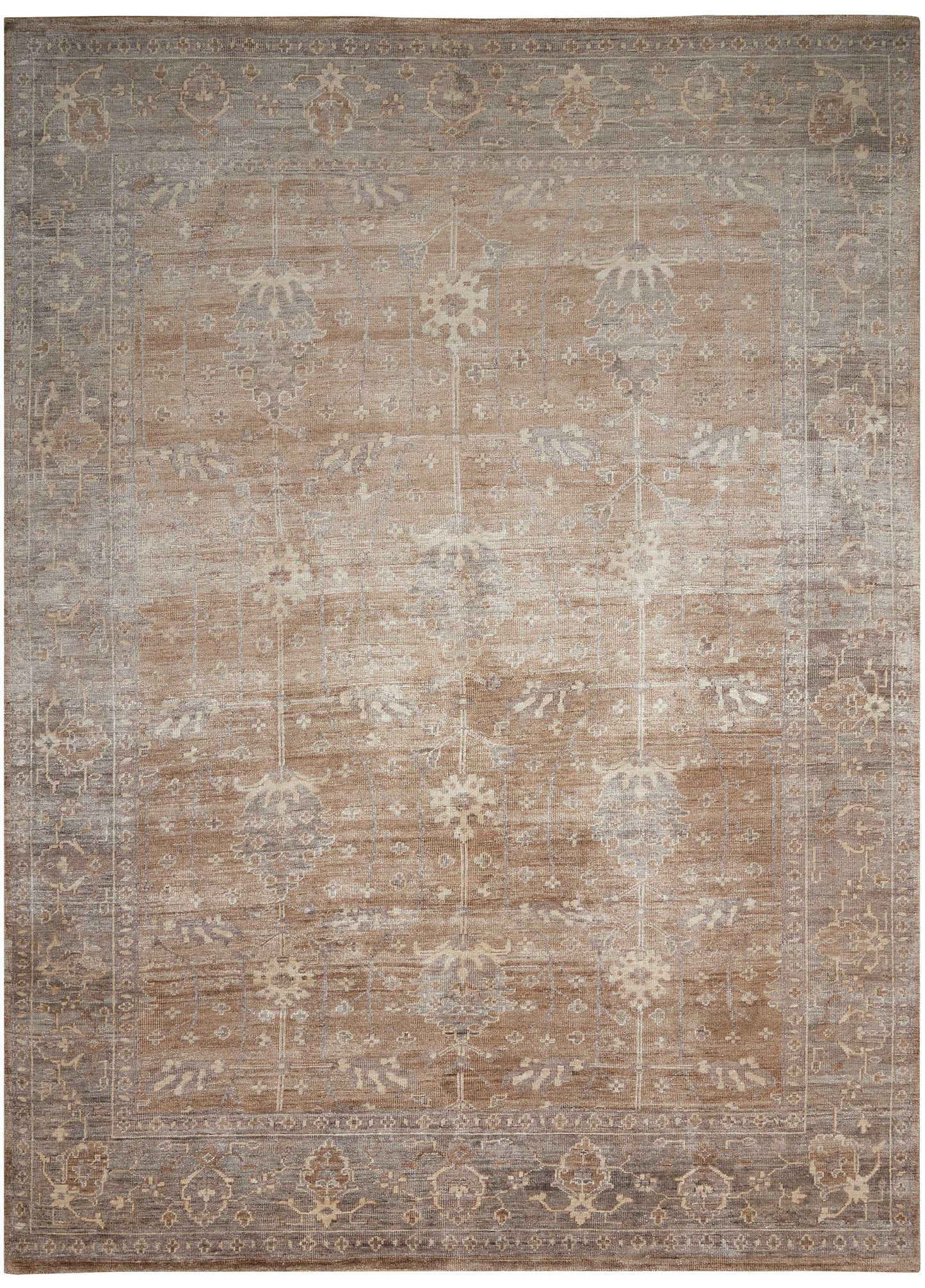 Nourison Aldora 5'6" x 8' Pewter Vintage Indoor Rug