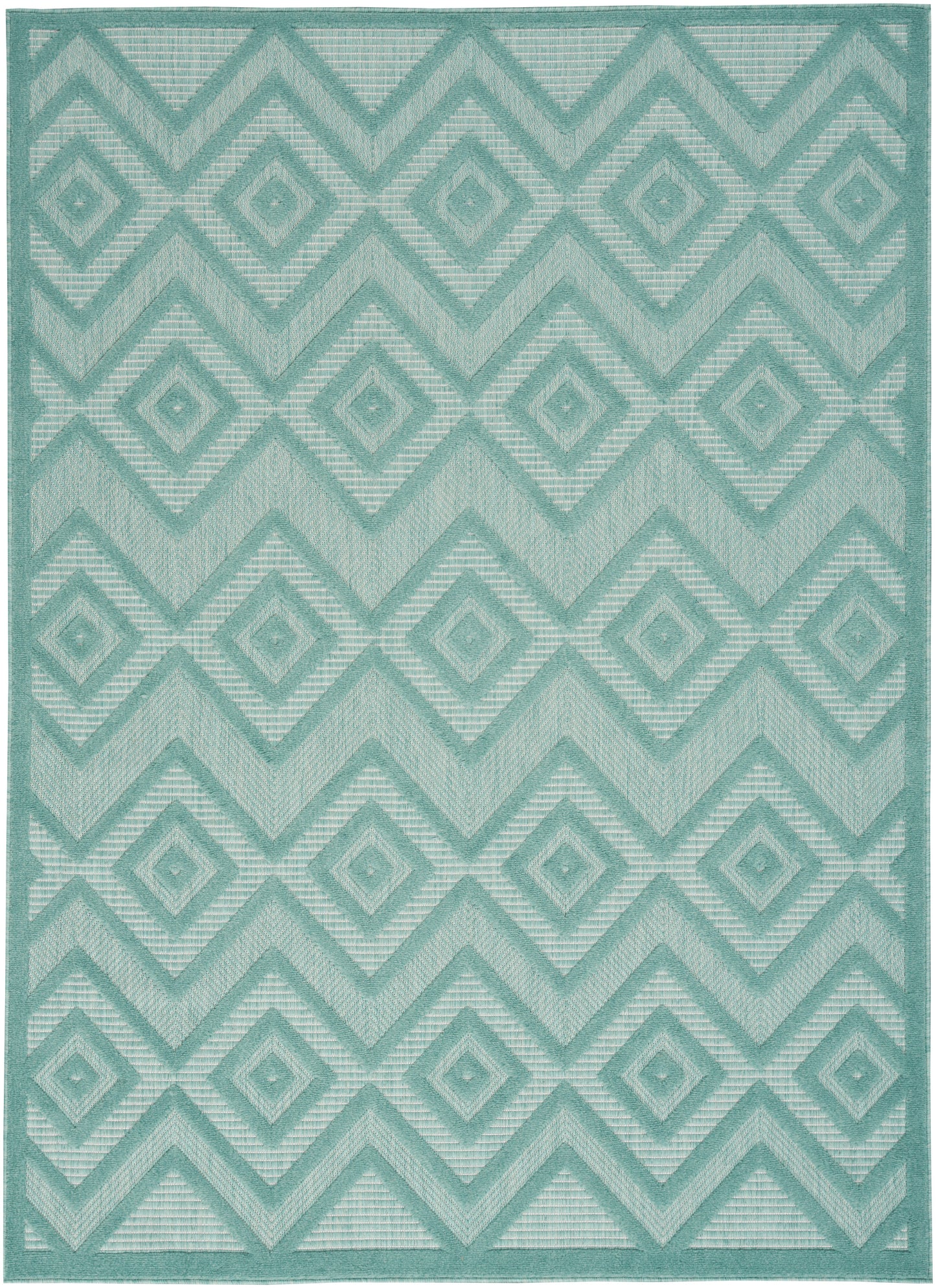 Nourison Versatile 6' x 9' Aqua Teal Modern Rug