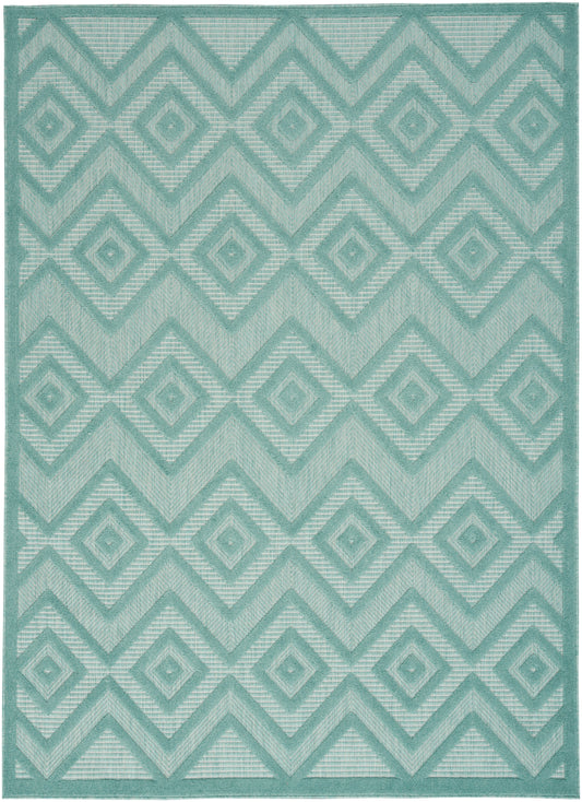 Nourison Versatile 6' x 9' Aqua Teal Modern Rug