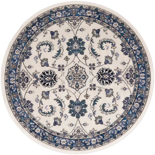 Nourison Nourison Essentials 8' x Round Ivory Blue Vintage Rug