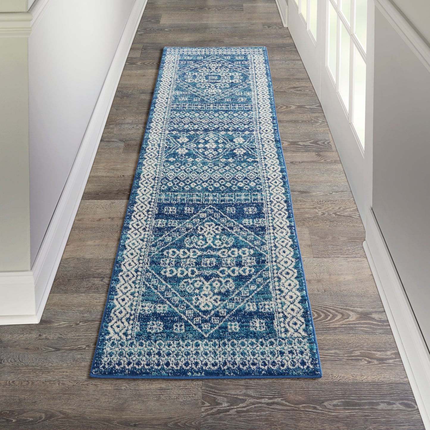 Nourison Passion 2'2" x 7'6" Navy Blue Bohemian Indoor Rug