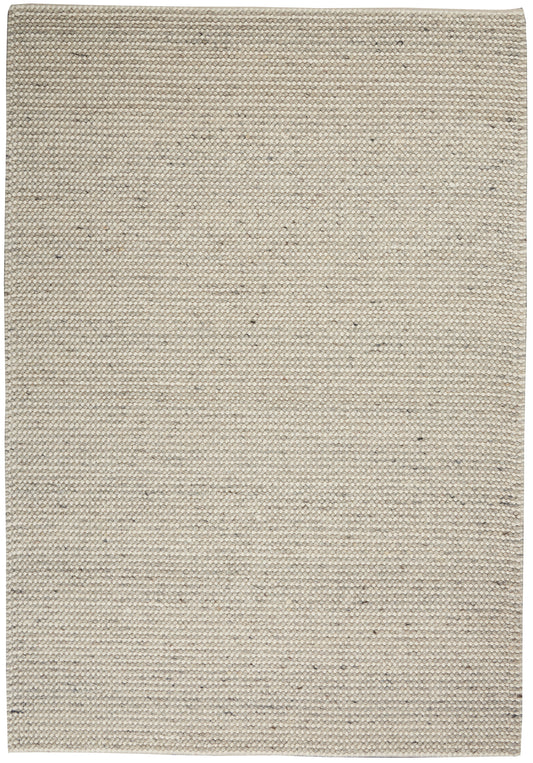 Calvin Klein Textured Dots 5'3" x 7'3" Silver Beach Indoor Rug