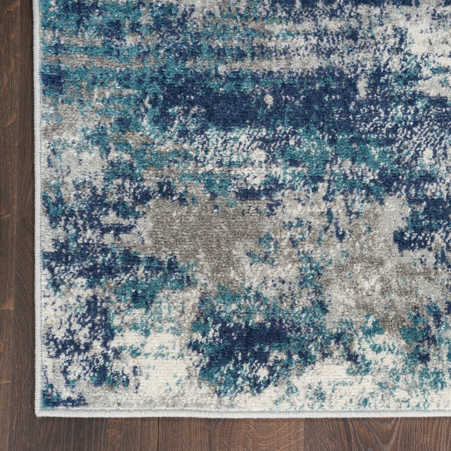 Nourison Passion 8' x 10' Ivory Teal Modern Indoor Rug