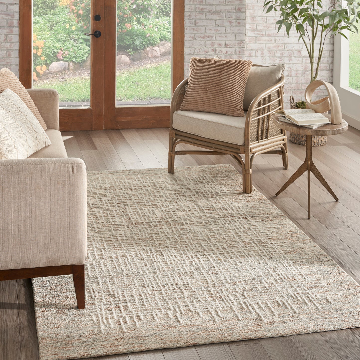 Nourison Colorado 5'3" x 7'3" Beige Multicolor Rustic Indoor Rug