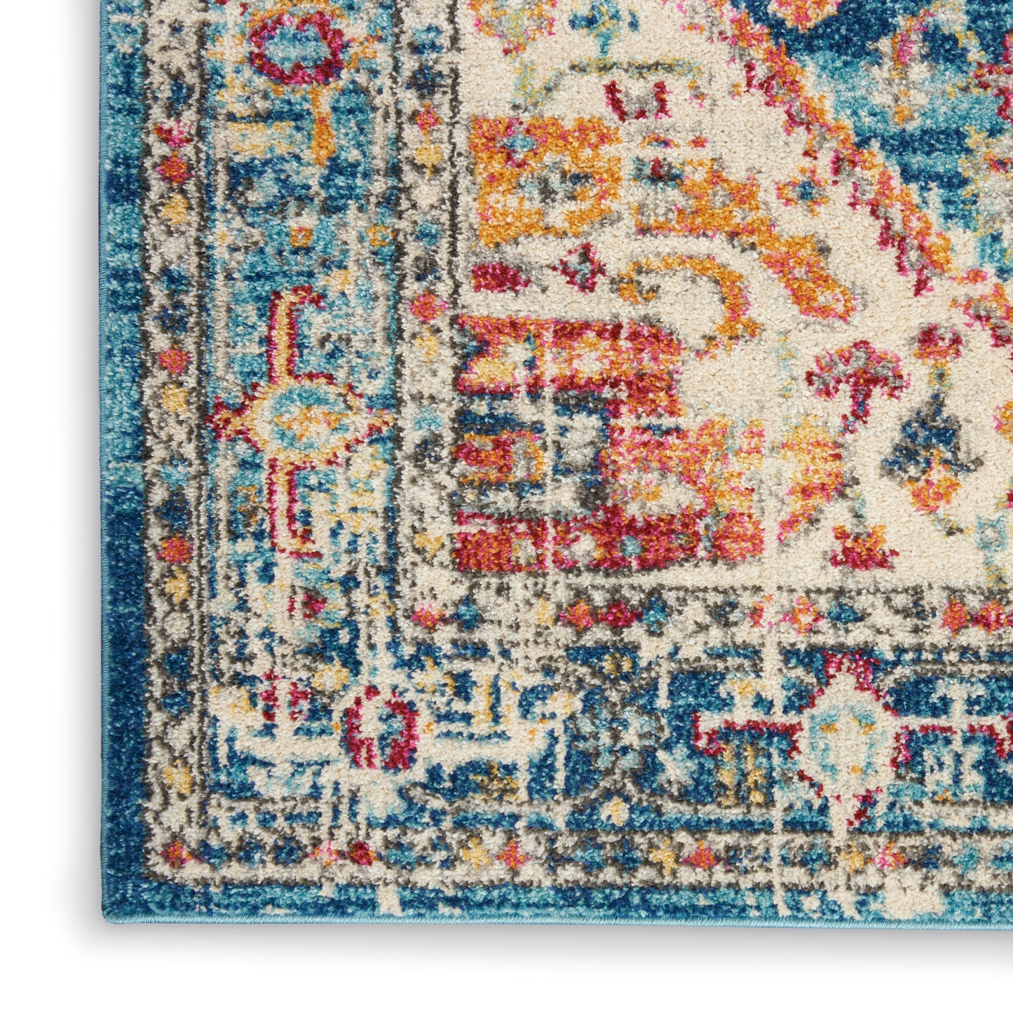 Nourison Passion 1'10" x 2'10" Ivory Light Blue Bohemian Indoor Rug