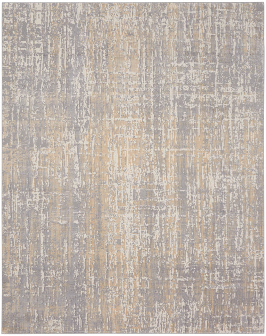 Calvin Klein CK005 Enchanting 8' x 10' Grey Beige Modern Indoor Rug