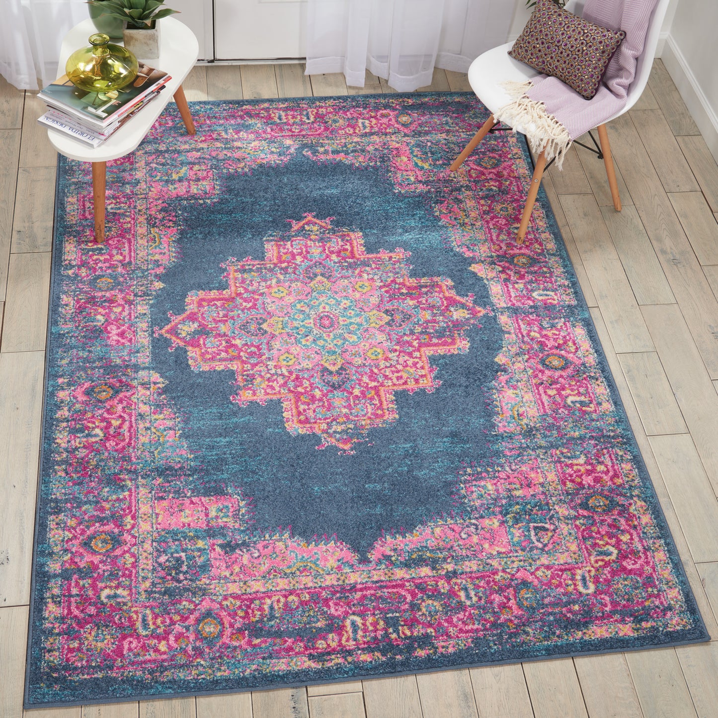 Nourison Passion 5'3" x 7'3" Blue Bohemian Indoor Rug