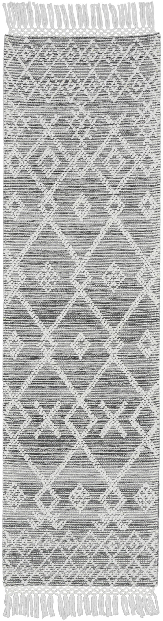 Nicole Curtis Series 3 2'3" x 8' Grey/Ivory Bohemian Indoor Rug