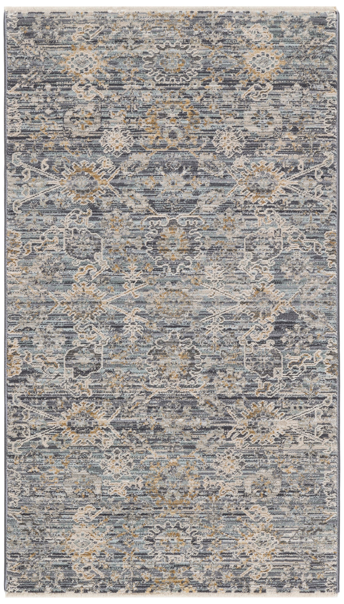 Nourison Lynx 2'6" x 4'6" Charcoal Vintage Indoor Rug