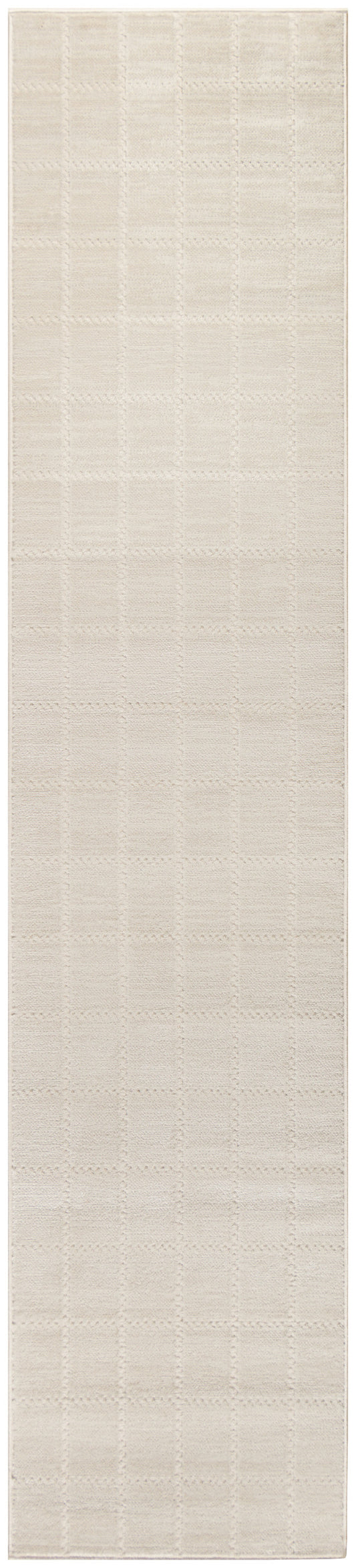 Nourison Serenity Home 2'2" x 6' Ivory Cream Modern Indoor Rug