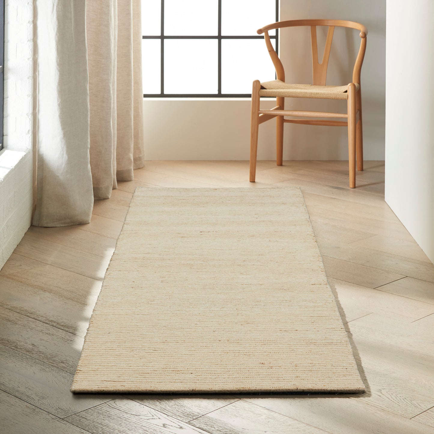 Calvin Klein Kathmandu 2'3" x 7'5" Natural Modern Indoor Rug