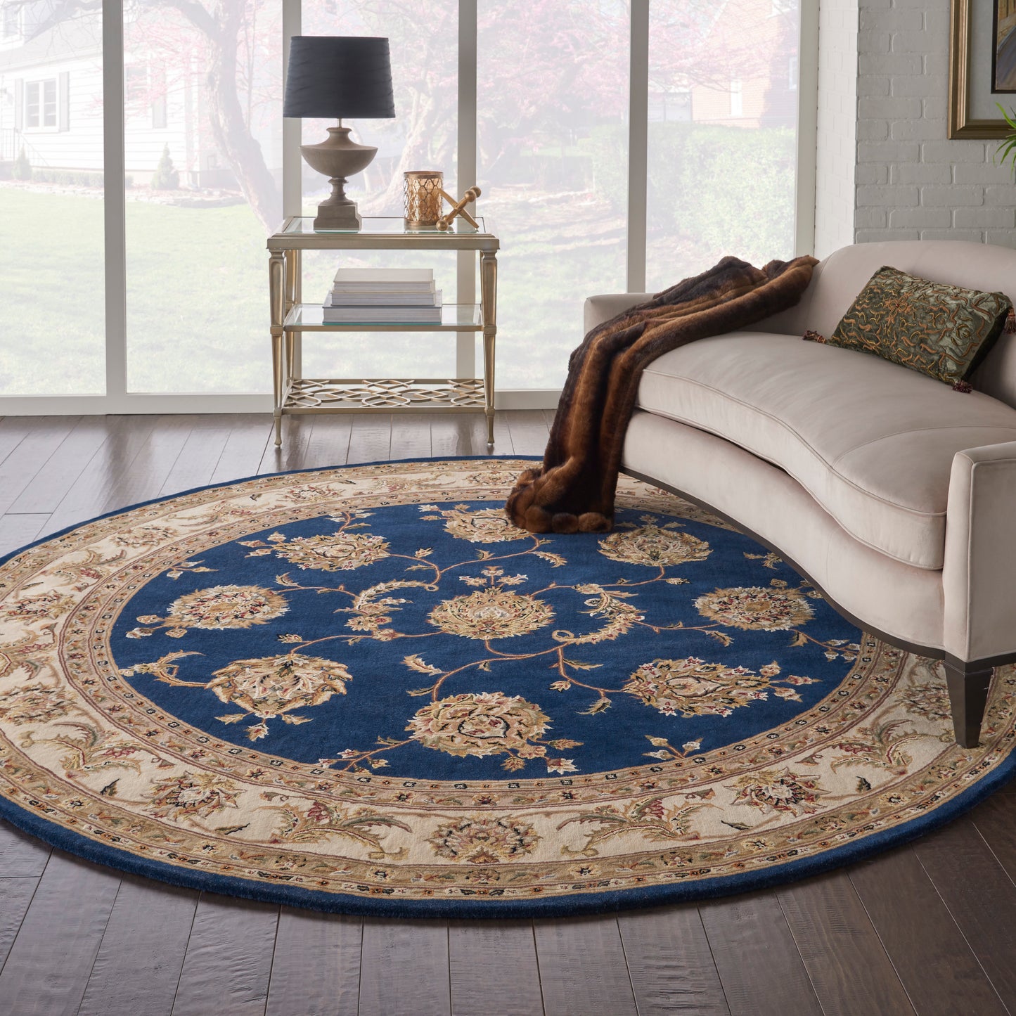 Nourison Nourison 2000 8' x Round Navy Traditional Indoor Rug