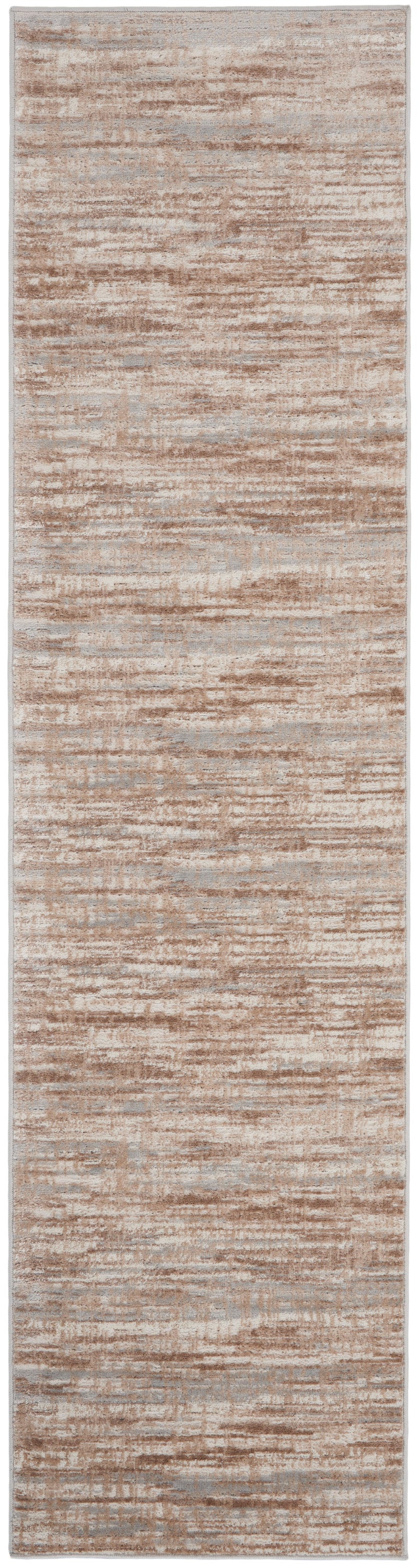 Nourison Elation 2'2" x 12' Ivory Grey Modern Indoor Rug