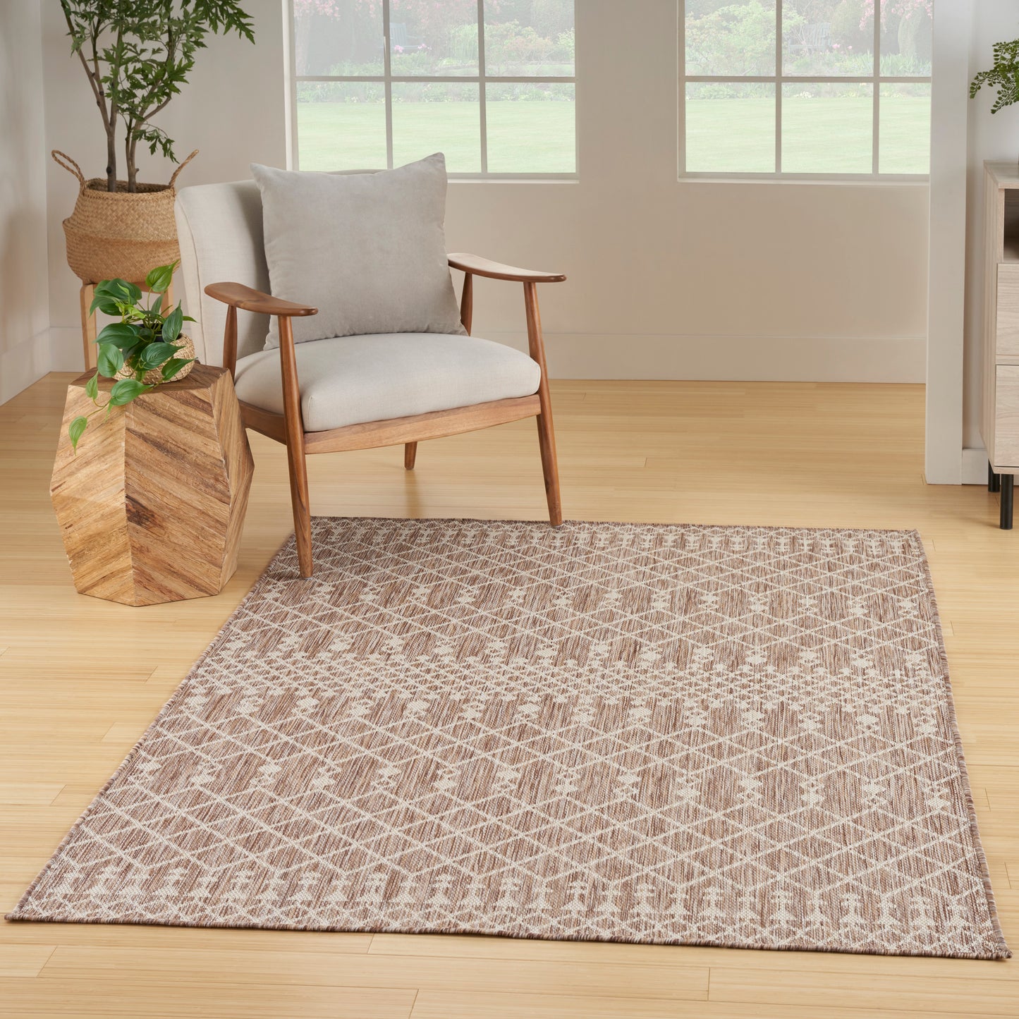 Nourison Positano 5' x 7' Beige Modern Rug