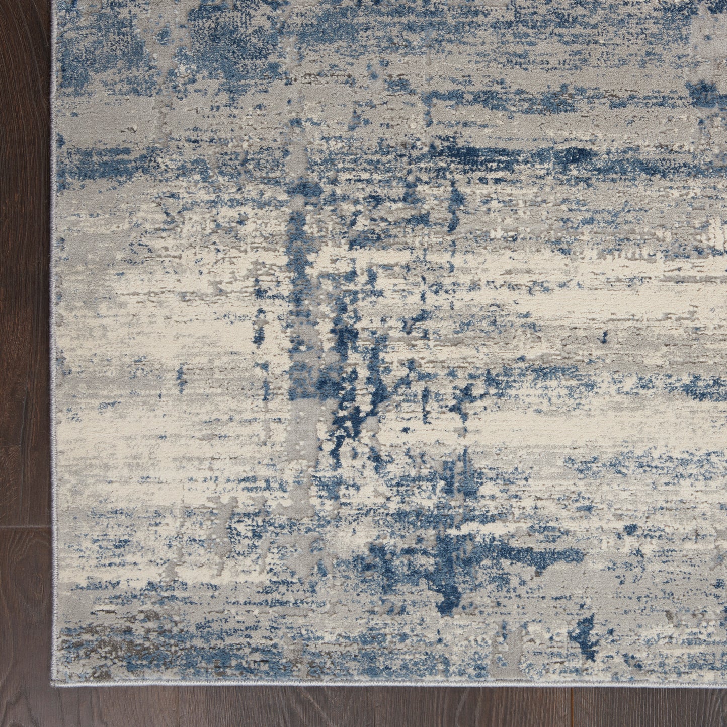 Nourison Rustic Textures 6' x 9' Ivory Blue Rustic Indoor Rug